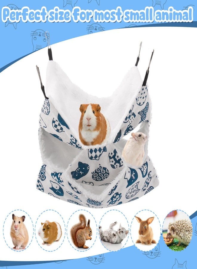 ZhouBoat 2Pcs Guinea Pig Rat Hammock, 3 Layer Guinea Pig Hamster Cute Ferret Hanging Hammock Bed, Rat Hammocks for Cage for Small Animals Chinchilla Parrot Sugar Glider Ferre - Image 4